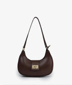 Brown PU Leather Girl's Shoulder Bag