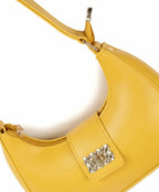 Yellow PU Leather Girl's Shoulder Bag