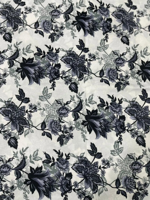2 Pcs Women's Unstitched Printed Suit