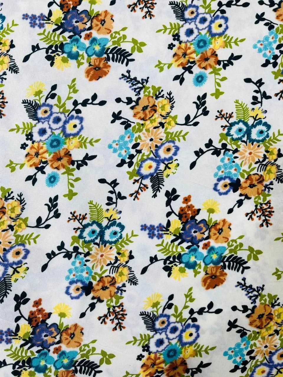 2 Pcs Women's Unstitched Printed Suit