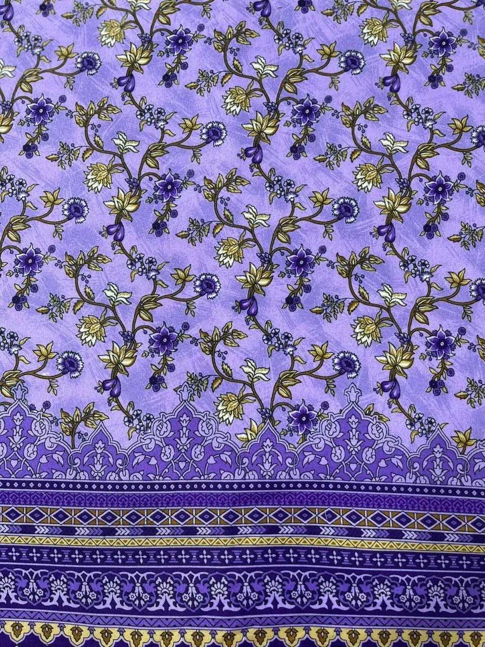2 Pcs Women's Unstitched Printed Suit