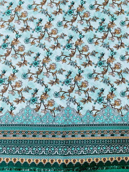 2 Pcs Women's Unstitched Printed Suit