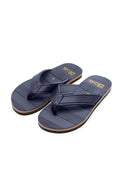 Men Blue Textured Casual Flip Flops Lightweight Comfortable