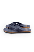 Men Blue Textured Casual Flip Flops Lightweight Comfortable