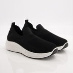 Black Slip-On Jogging Shoes Lightweight