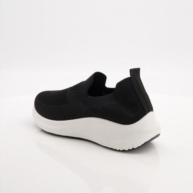 Black Slip-On Jogging Shoes Lightweight