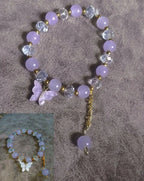 Multicolor Crystal Butterfly Charm Bracelet for Women