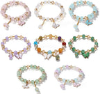Multicolor Crystal Butterfly Charm Bracelet for Women