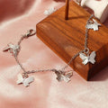 Silver Butterfly Charm Bracelet for Women
