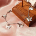 Silver Butterfly Charm Bracelet for Women