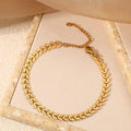 Gold Leaf Chain Bracelet for Women Lightweight Alloy