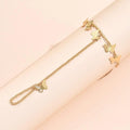 Gold Plated Butterfly Charm Bracelet Adjustable Women