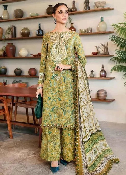 3 Pcs Women's Unstitched Printed Suit