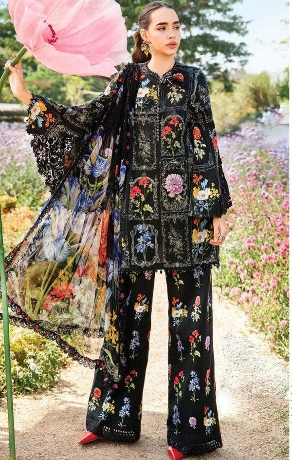3 Pcs Women's Unstitched Printed Suit