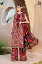 3 Pcs Women's Unstitched Printed Suit