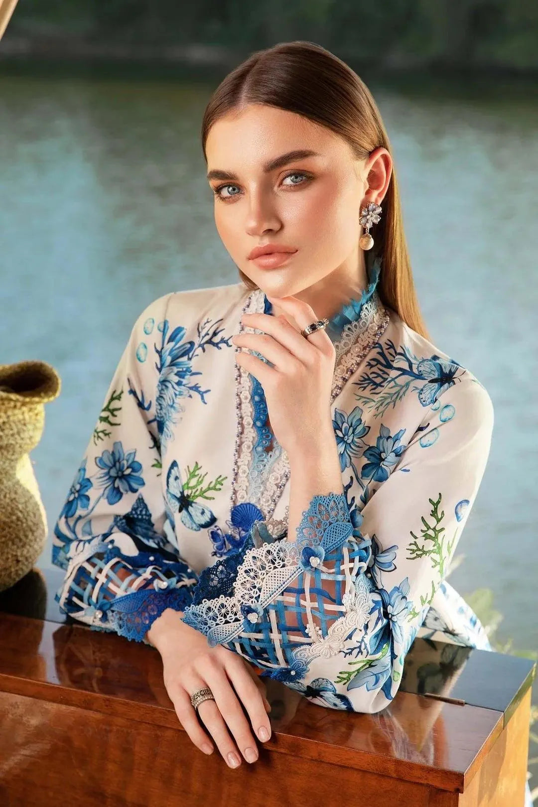 3 Pcs Women's Unstitched Digital Print Suit