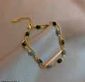 Gold Plated Bead Charm Bracelet for Women Wedding Wear Elegant Modern Style