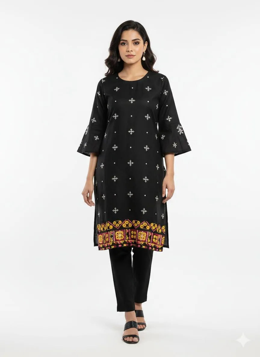Women's Stitched Lawn Embroidered Shirt