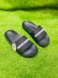 Men's Black Rubber Slide Slippers Casual Comfortable Daily Wear