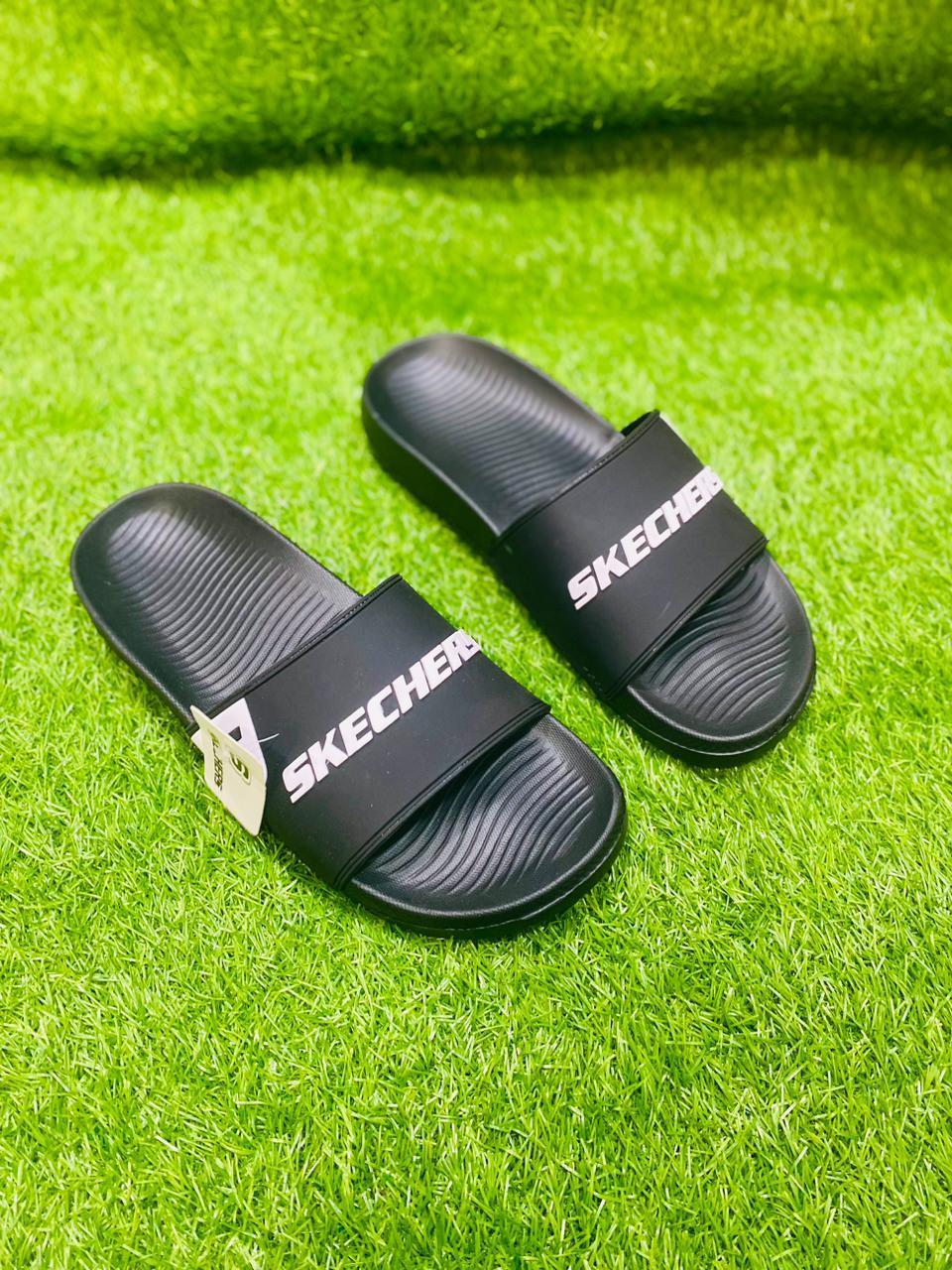Men's Black Rubber Slide Slippers Casual Comfortable Daily Wear