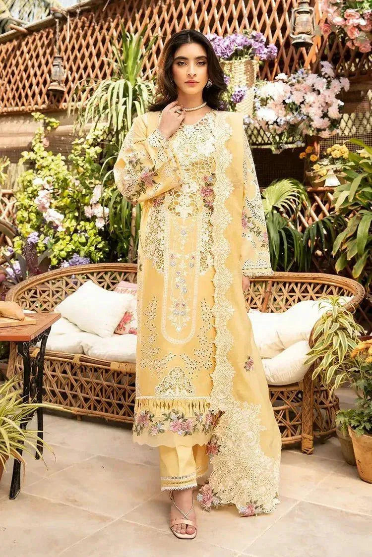 Yellow Chikankari 3 Pcs Lawn Suit for Eid Party Wear