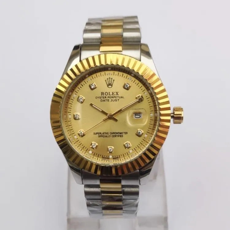 Rolex Datejust 36 Gold Dial Stainless Steel Watch