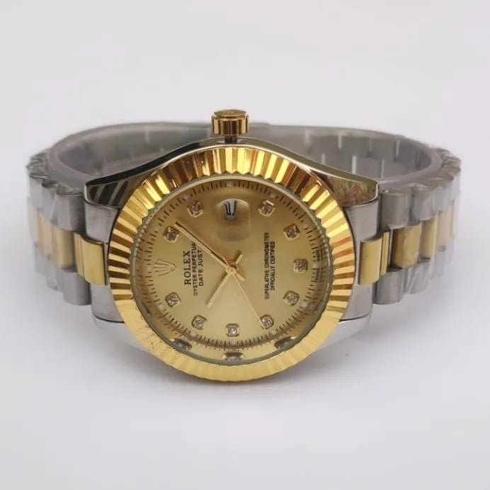 Rolex Datejust 36 Gold Dial Stainless Steel Watch
