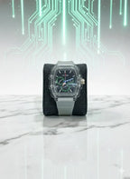 Auliter Men's Tech Watch Light Grey Rectangle Skeleton