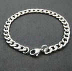 Stainless Steel Ring + Bracelet Set for Men Silver