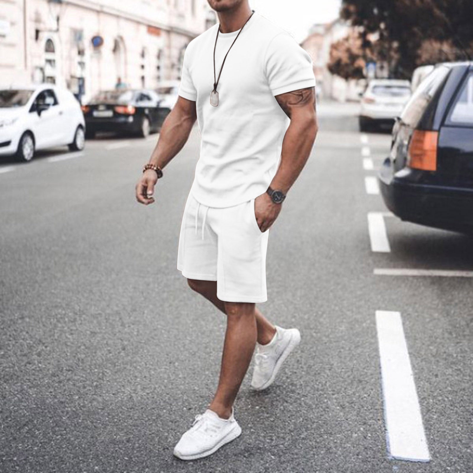 Short Sleeve Casual Suit