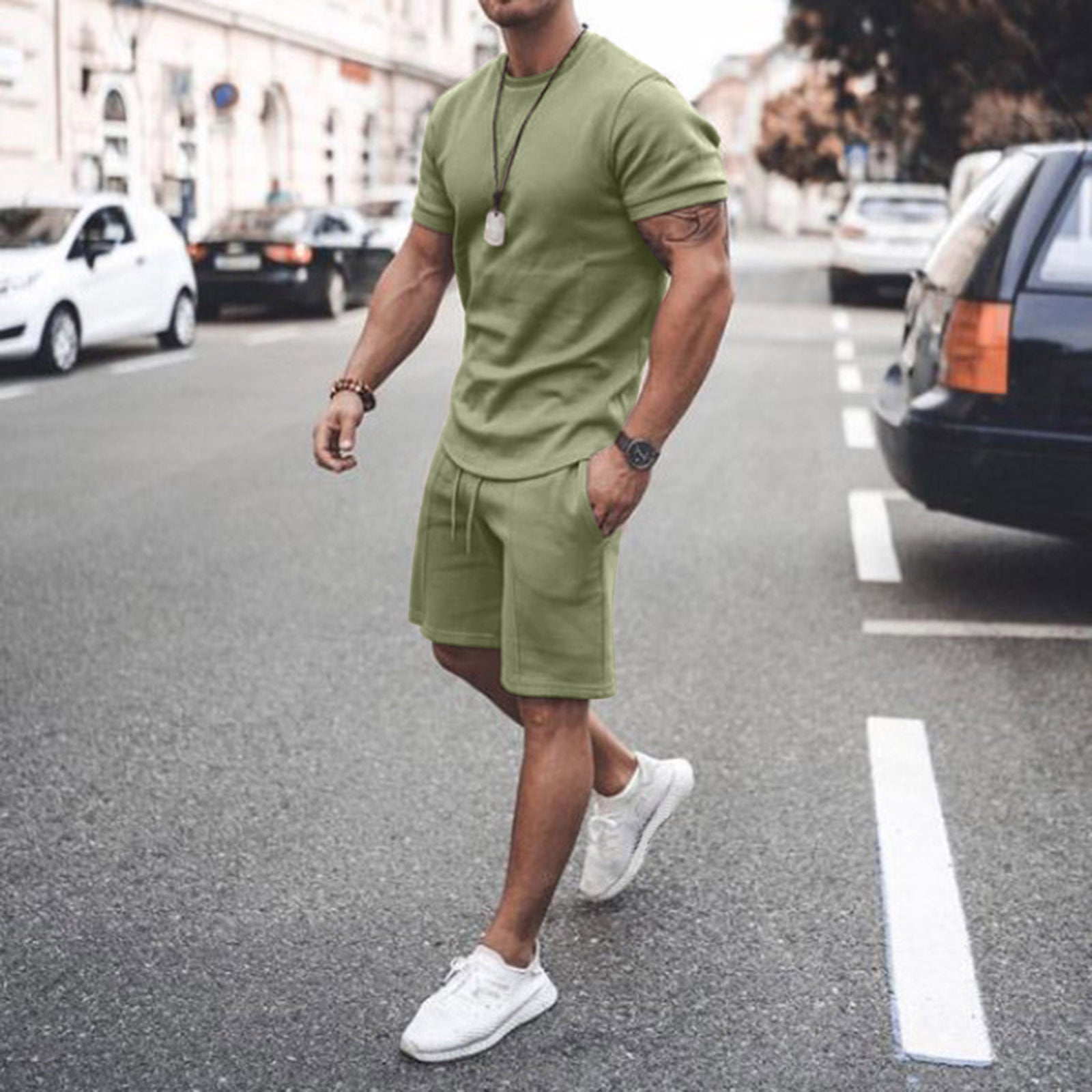 Short Sleeve Casual Suit