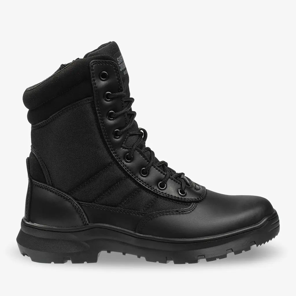 Men Black Rubber Army Boots