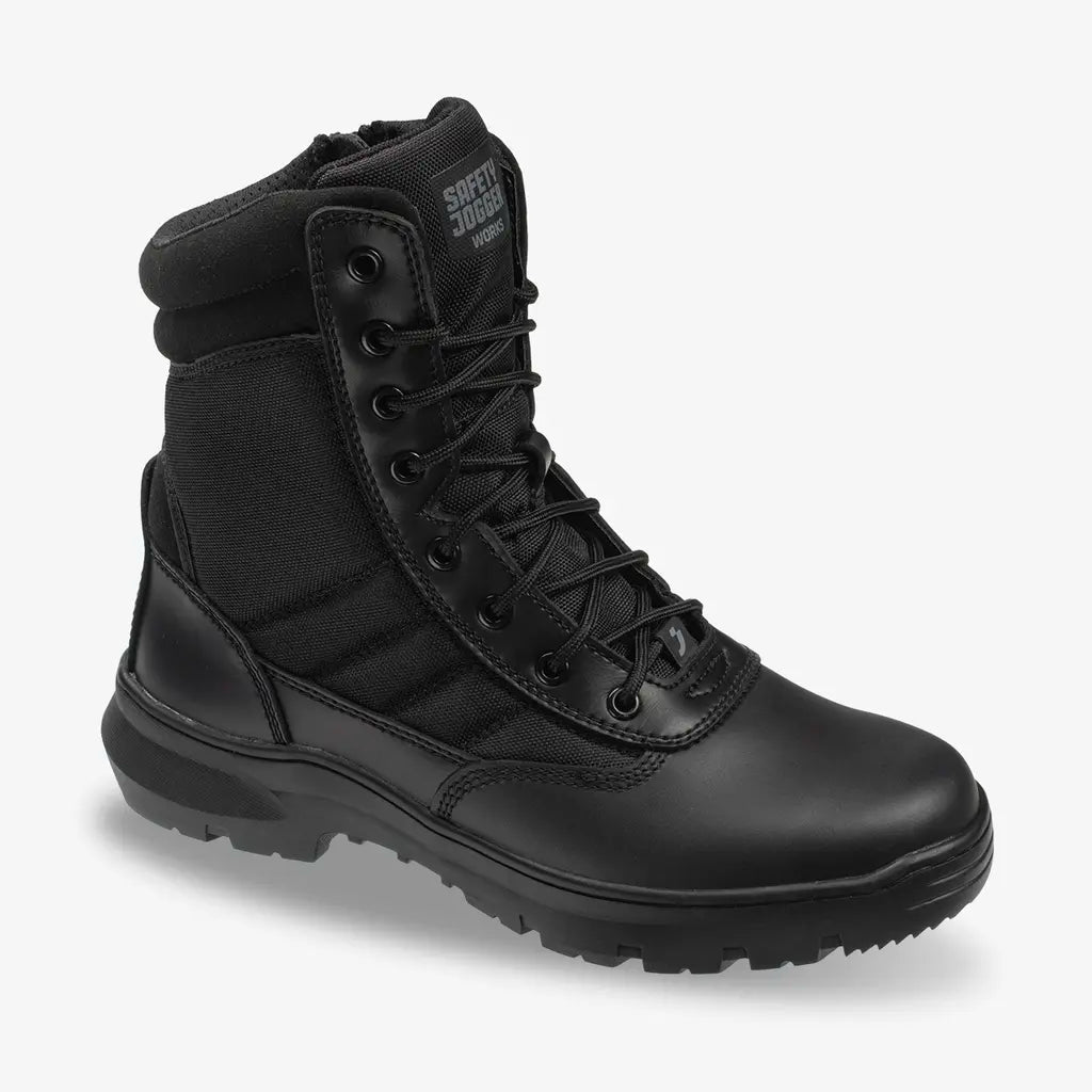 Men Black Rubber Army Boots