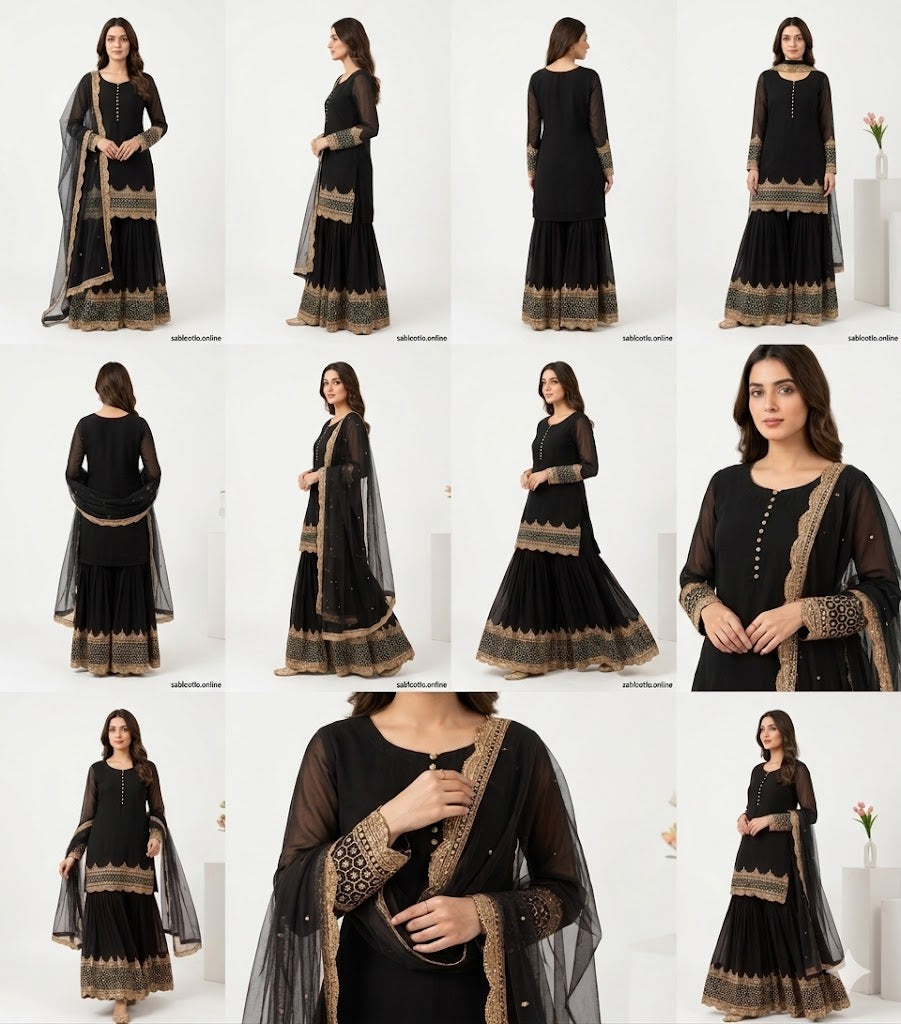 Shamoz Silk Suit for Party Wear