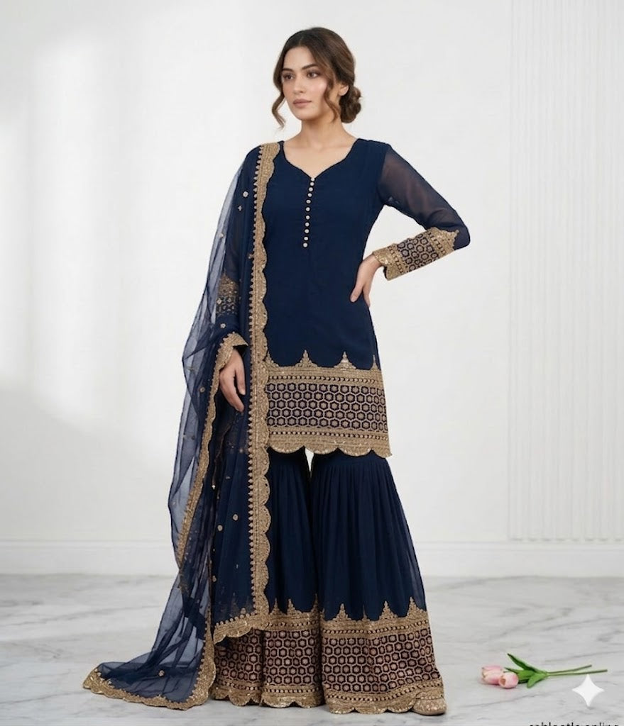 Shamoz Silk Suit for Party Wear