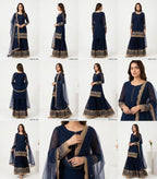Shamoz Silk Suit for Party Wear