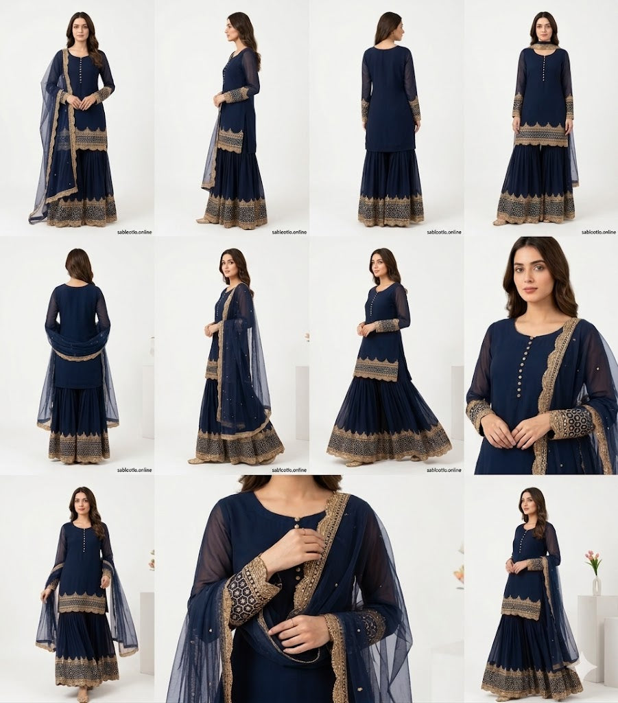 Shamoz Silk Suit for Party Wear