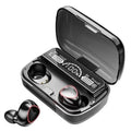 M10 Digital Display Earbuds Black with Charging Case