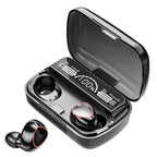 M10 Digital Display Earbuds Black with Charging Case